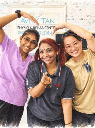 A client with their physiotherapist