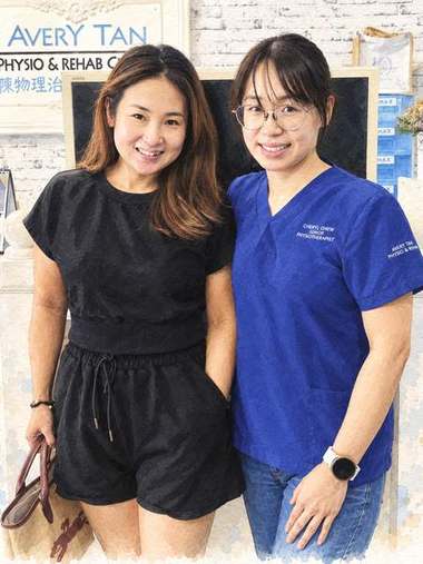 A client with their physiotherapist