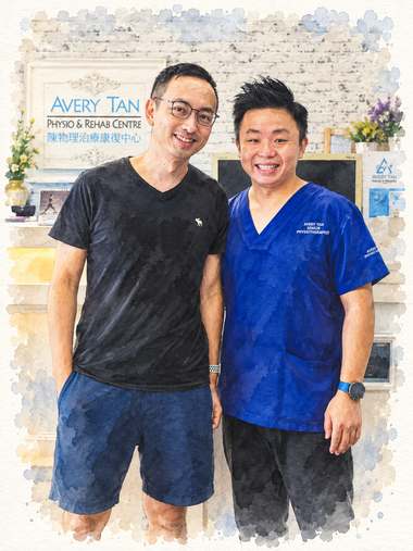 A client with their physiotherapist